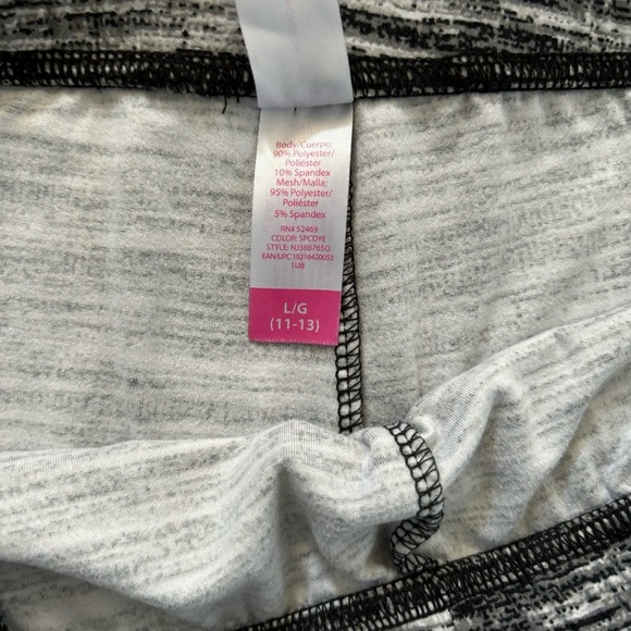 No Boundaries Women’s‎ Black White Gray Leggings Size Large Soft Stretchy - Picture 5 of 8